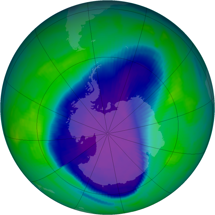 Ozone Map 1997-09-25